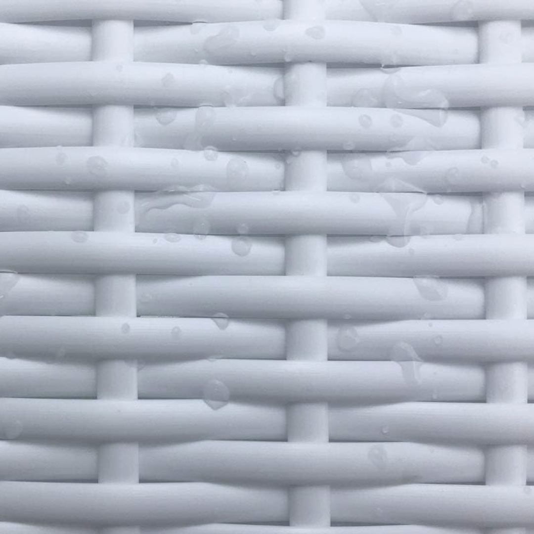 Rouleau de rotin synthétique blanc