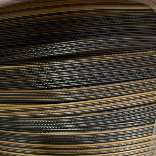 Rouleau de rotin synthétique noir dégradé avec bordure